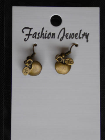 Bronze Apple Earrings (E717)