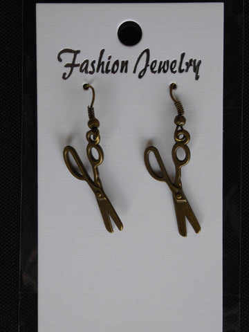 Bronze Scissor Earrings (E718)