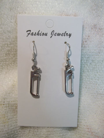 Silver Hacksaw Earrings (E902)
