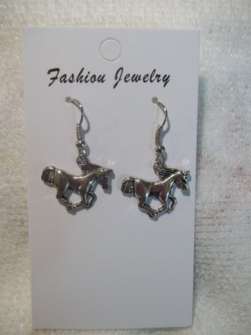 Silver Running Horse Earrings (E904)