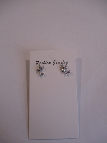 Silver Reindeer Post Earrings (E983)