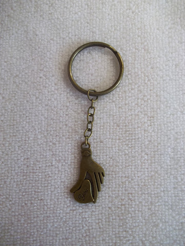 Bronze Hand Two sided "Love You" Key Chain (K331)