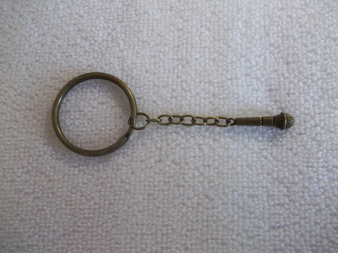 Bronze Microphone Key Chain (K339)