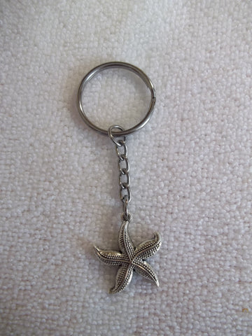 Silver Starfish Key Chain (K344)
