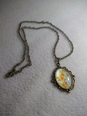 Bronze Bubble Yellow Flowers Necklace (N1056)