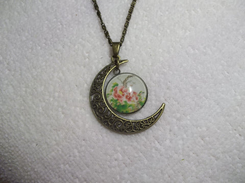 Bronze Moon Bubble Flower Necklace (N730)